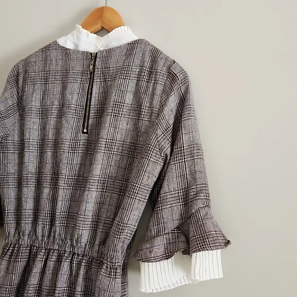 Chanel Tweed Plaid Preppy Dress